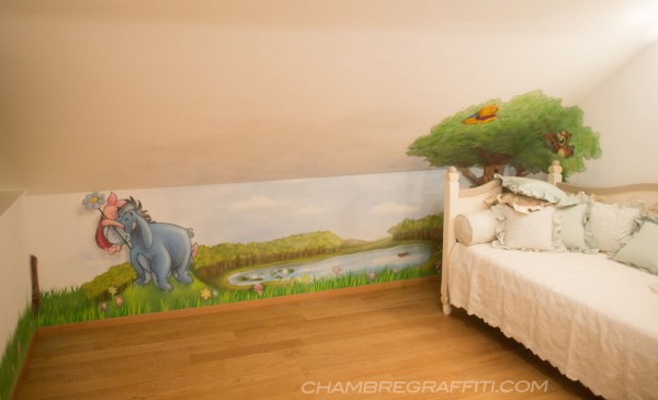 Chambre Graffiti Winnie Disney enfant
