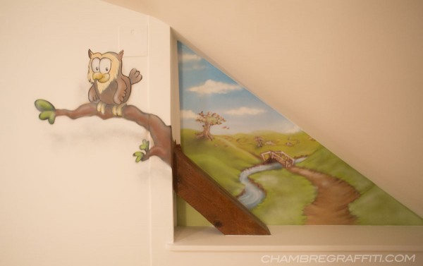 Chambre Graffiti Winnie hibou enfant