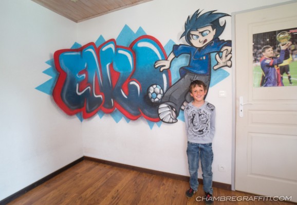 Prenom Enzo chambre Foot Graffiti