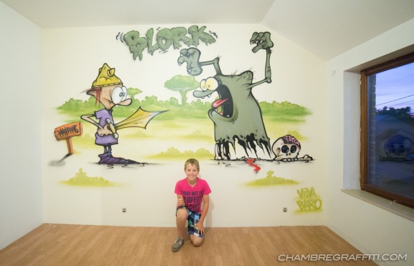 chambre Mathys Kid paddle bd cartoon graffiti